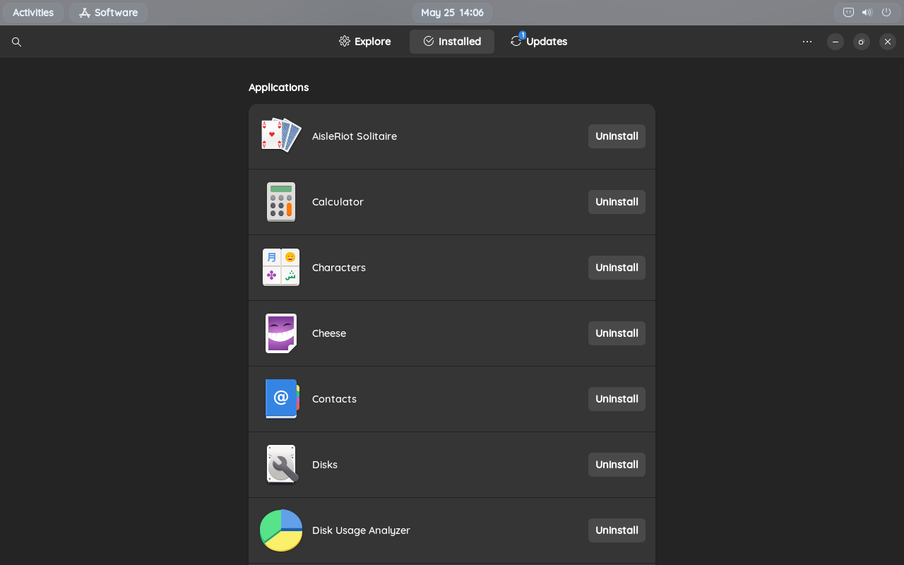 Installed page
