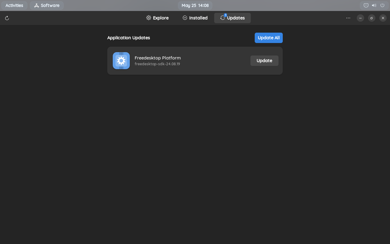 Updates page