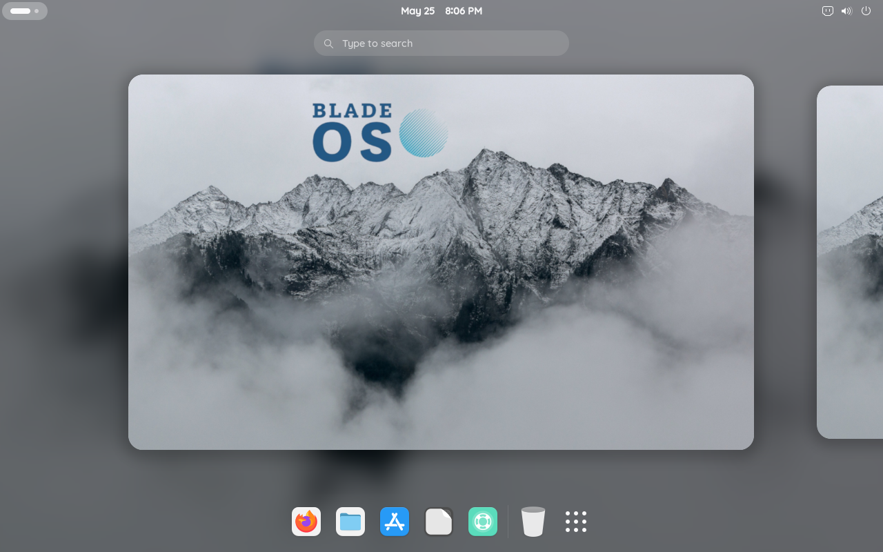 Blade OS 25 with GNOME Desktop